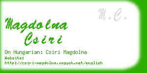 magdolna csiri business card